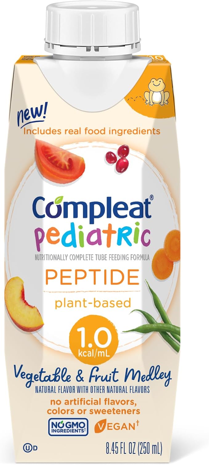 Compleat Pediatric Peptide 1.0 Pediatric Tube Feeding Formula Vegetable/Fruit - Image 2