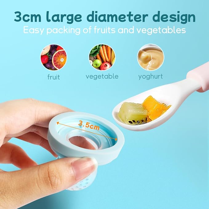 Baby Solids/Frozen Fruit Feeder Pacifier, Infant Teether Toy 4M+, BPA-Free - Image 3