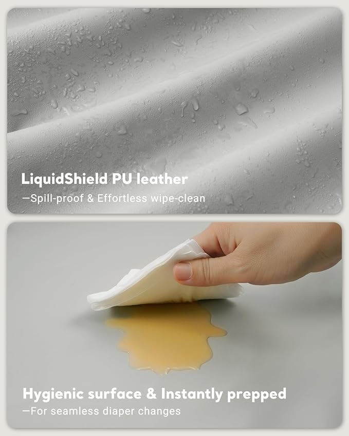 Vegan Leather Waterproof Baby Changing Pad - Image 2