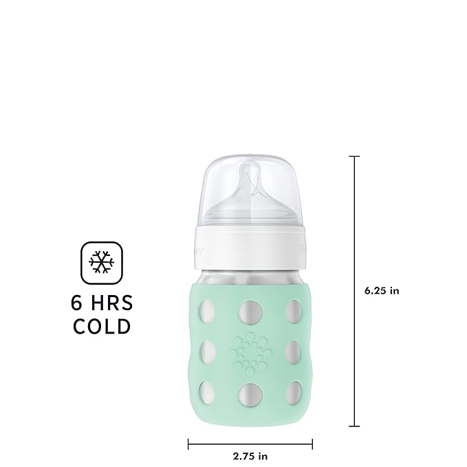 Lifefactory 8-Ounce Stainless-Steel Vacuum-Insulated Wide-Neck Baby Bottle - Image 5