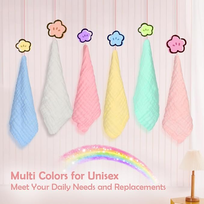 Orighty Muslin Baby Washcloths Pack of 6 - Image 4