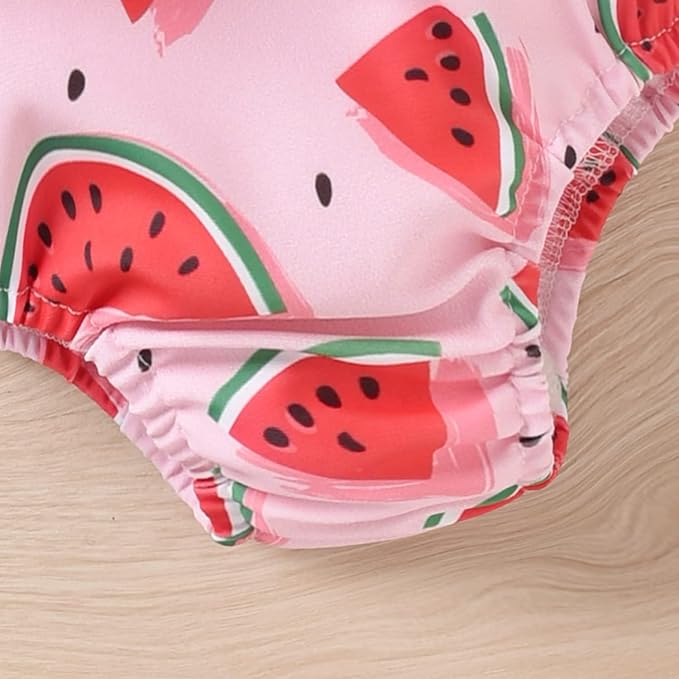 Toddler Baby Girls Ruffles Bikini One Piece Swimsuits Floral Off Shoulder - Image 5