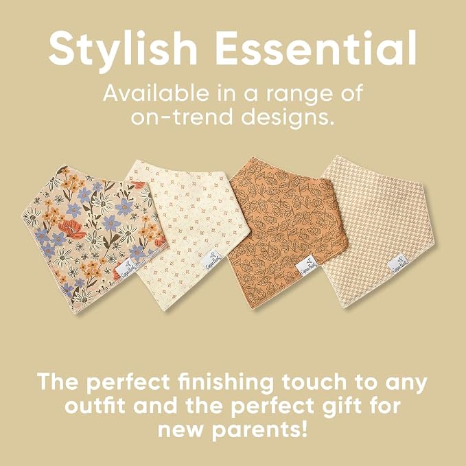Copper Pearl 4 Pack Soft Cotton Baby Bibs - Image 6