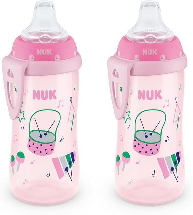 NUK Active Spill Proof Sippy Cup, 10 oz, 2 Pack, 8+ Months, Spill Proof Sippy by NUK