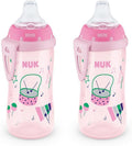 NUK Active Spill Proof Sippy Cup, 10 oz, 2 Pack, 8+ Months, Spill Proof Sippy by NUK