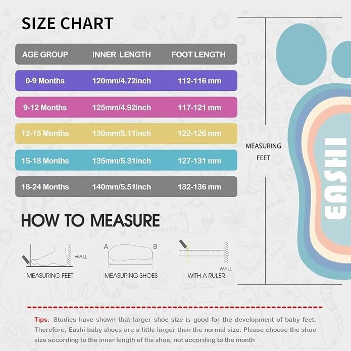Eashi Baby Boy Girl Non-Skid Indoor Infant Walking Shoes Breathable Warm - Image 2