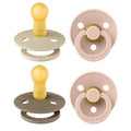 BIBS Color Soother, BPA Free Dummy Pacifier, Round Nipple. Natural Rubber Latex by BIBS