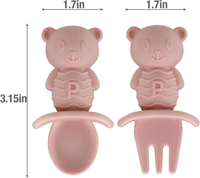 PandaEar 6 Pack Baby Led Weaning Spoons Forks 6+ Months | Silicone Baby Spoons - Image 4