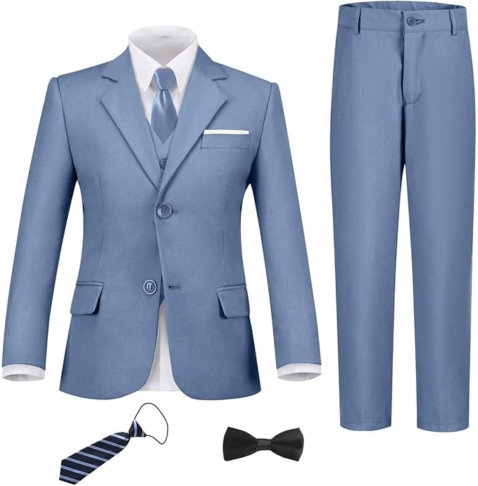 Boys Suit Set Slim Fit Kids Formal Suits Toddler Tuxedo Wedding Prom Classic by FxzpiodiMENSSUITS
