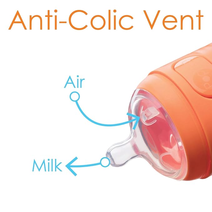 PopYum 9 oz Orange Anti-Colic Formula Making/Mixing/Dispenser Baby Bottle - Image 4