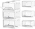 Clear Storage Bin with Lid 3 Pack 【Stackable & Sturdy】 Plastic Multifunctional by Kmiectse
