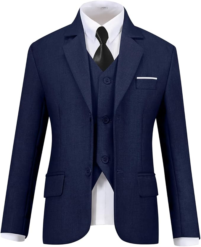 Visaccy Boys Suits Slim Fit Dress Clothes Ring Bearer Outfit - Image 3