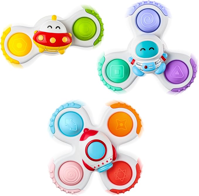 ALASOU 3PCS Pop Suction Cup Spinner Toys by ALASOUdedicatedforbabies