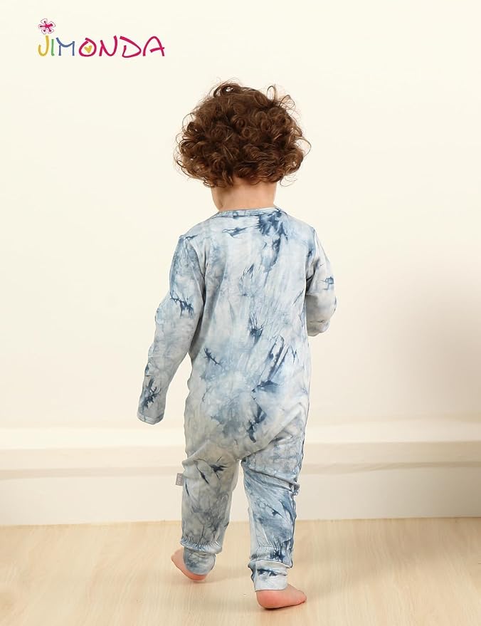 Jimonda Baby Girls Boys Footless Pajamas, Rayon From Bamboo Pjs 2 Way Zipper - Image 5