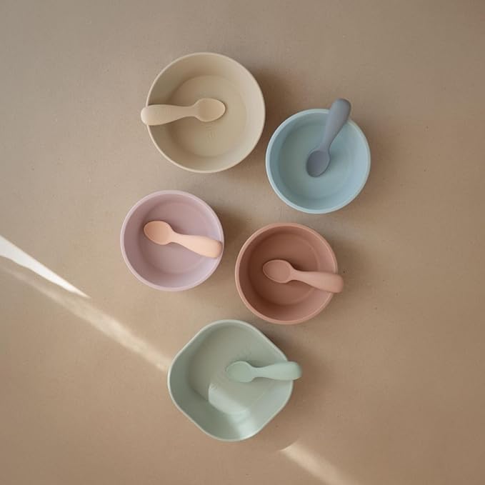 mushie Silicone Toddler Starter Spoons | 2 Pack - Image 4