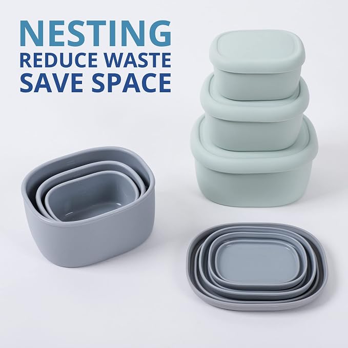 BLUE GINKGO Nesting Silicone Containers - Image 3