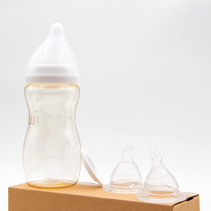 Minbie 9 - Months + Breastfeeding Baby Bottle - Anti Colic & Reflux, PPSU BPA - Image 5