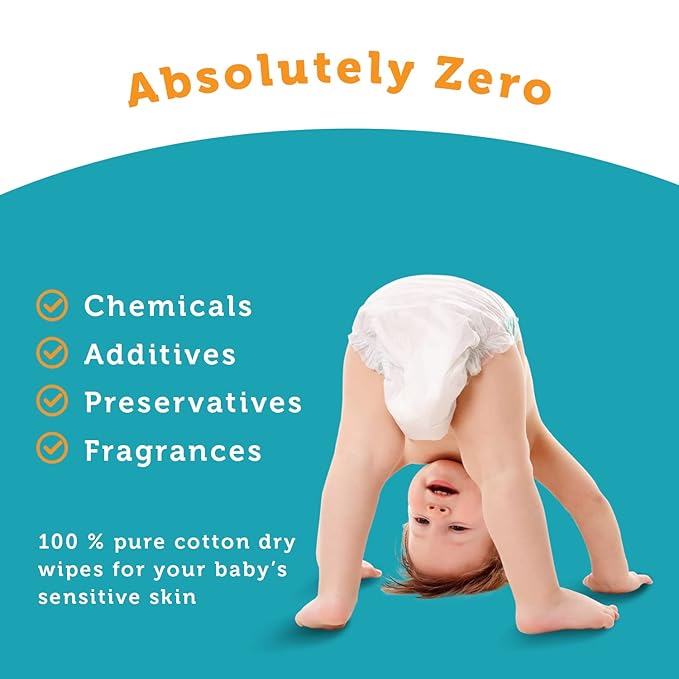 Whoopsie Wipes – The Original 100% Pure Cotton Dry Baby Wipes – Ultra Soft - Image 3