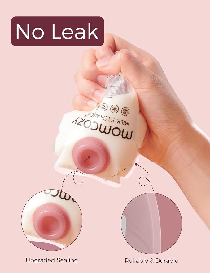 Momcozy Screw-on Breastmilk Storage Bags, 48 Ct, Holds 5 oz, Disposable & BPA - Image 4