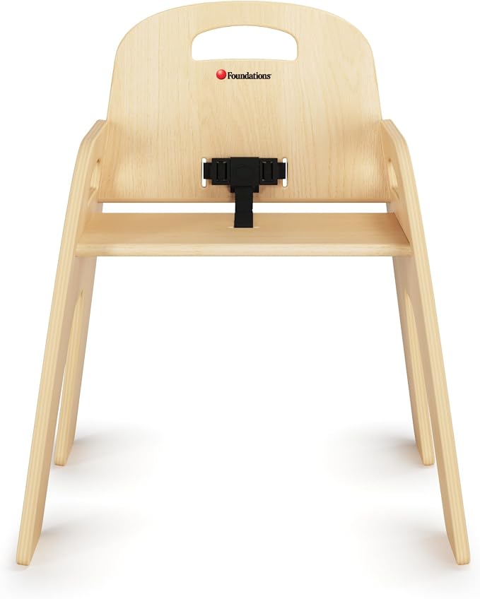 Foundations Simple Sitter 13” Low Wood Feeding Chairs, Wide No-Tip Base - Image 5