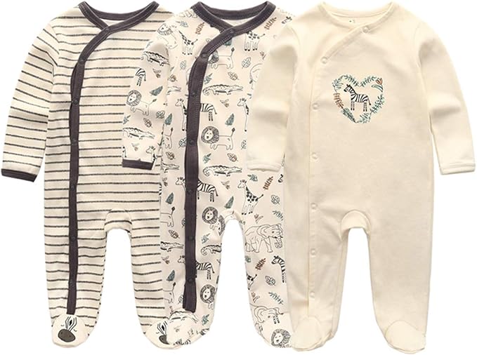 Kiddiezoom Baby and Toddler Boys'Snug Fit Footed One-Piece Romper Jumpsuit - Image 2