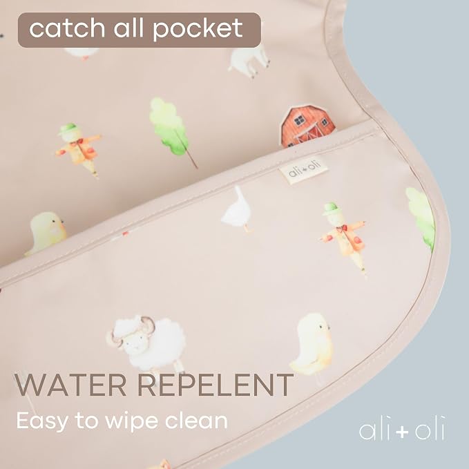 Ali+Oli Smock Bibs for Babies, BPA-Free Oeko-Tex Certified, Waterproof Baby - Image 8