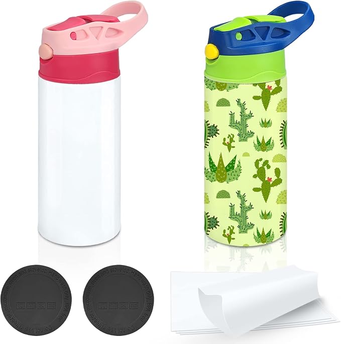 Kids Sublimation Tumbler, 12oz Sublimation Water Bottle Blanks, Straight by XccMe