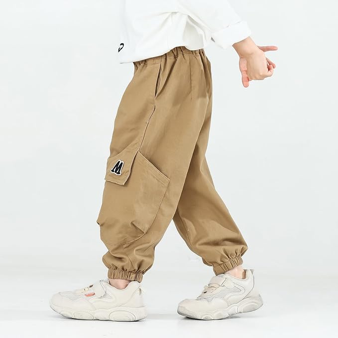 MINI PANDA Toddler Pants Boys& Girls, Relaxed Stretch Twill Toddler Casual Pants - Image 4