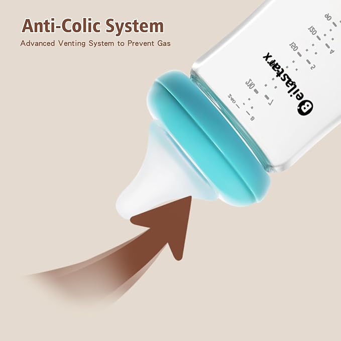 Glass Baby Bottles with Natural Response Nipple Size M - Image 5