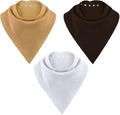 Adult Drool Bib for Special Needs, 3 Pk Soft Absorbent Large Bandana Bibs Set by BozenTek