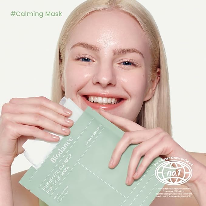 BIODANCE Refreshing Sea kelp Real Deep Mask, Overnight Hydrogel Mask, Oil & - Image 2