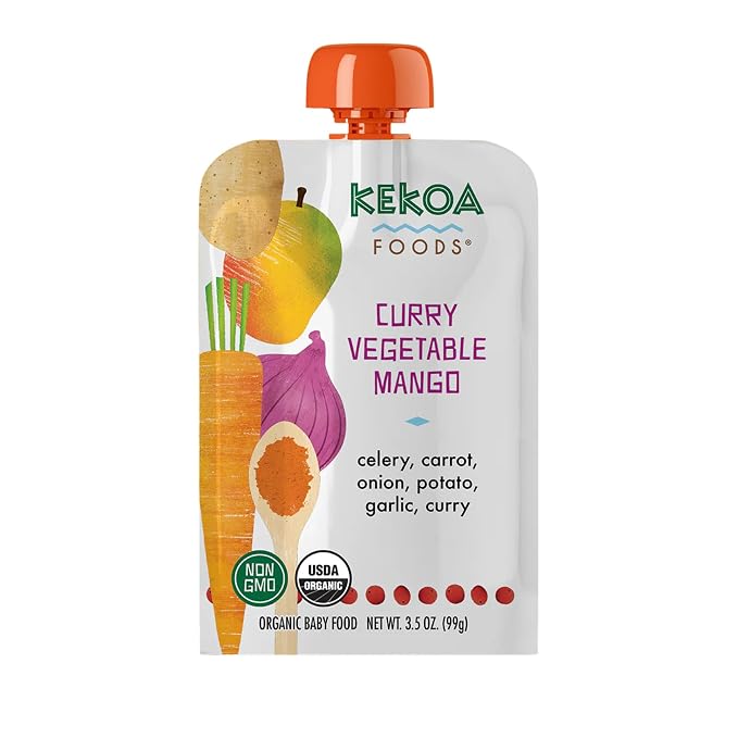 Kekoa Foods Curry Vegetable Mango Baby Food Purée | 100% USDA Certified-Organic by KekoaFoods