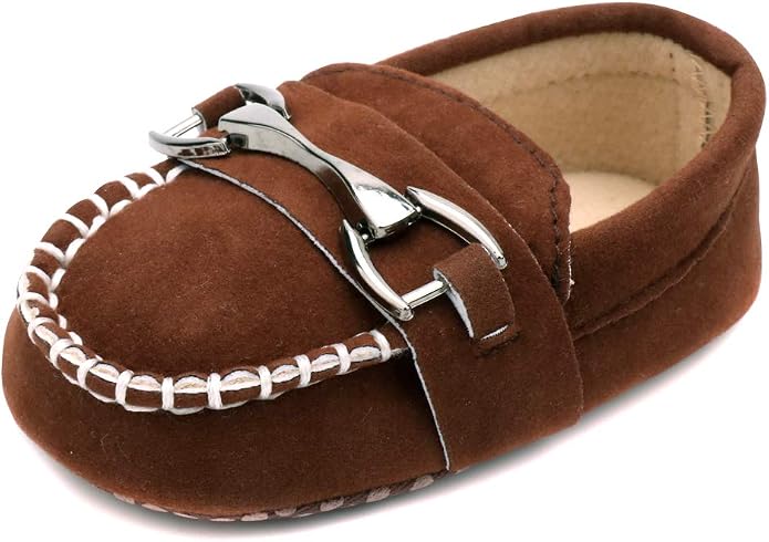 LONSOEN Baby Girls Boys Loafers Prewalker Dress Crib Shoes by LONSOEN