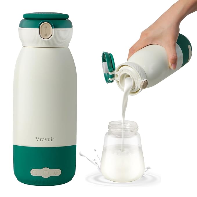 Portable Bottle Warmer with Precise Temp Control - 17 Oz Travel Warmer by Vroyuir