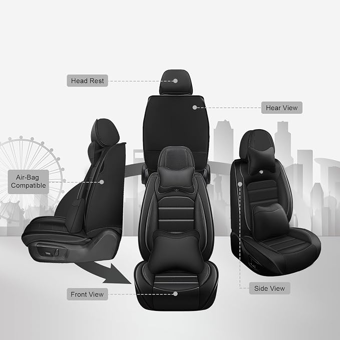 JOJ Car Seat Cover Fit for Toyota Highlander 2001-2025, 7 Seat Car Seat Cover - Image 4