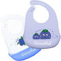Silicone Bibs for Babies and Toddlers 2 Sets Feeding Bibs for Boy and Girl by Eimmabey