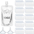 Meanplan 100 Pcs Plastic Pouches Bulk Reusable Squeeze Pouches Clear Plastic by Meanplan