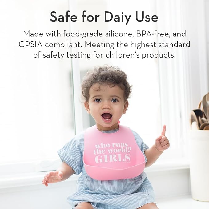 Baby Bib for Eating by Bella Tunno, Waterproof Silicone Bib - Image 5