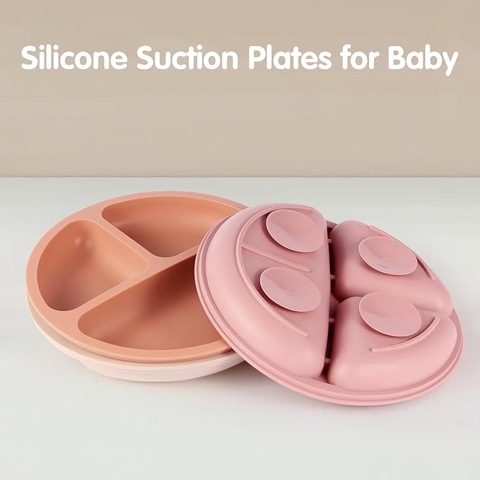 Toddler Plates, 3 Pack Divided Suction Plates - Image 5