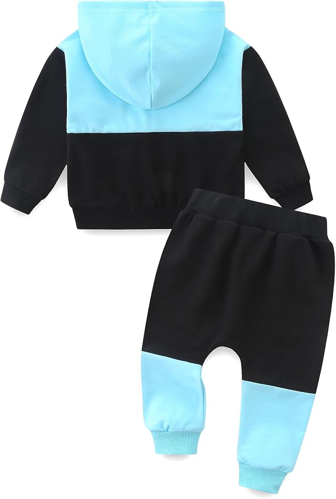 Baby Boy Outfits Short Long Sleeve Pants Clothes Set Spring Summer Hooded - Image 2