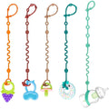 Toy Straps for Baby, Silicone Tether Pacifier Clip, No Throw Travel Essential by LittleHugs