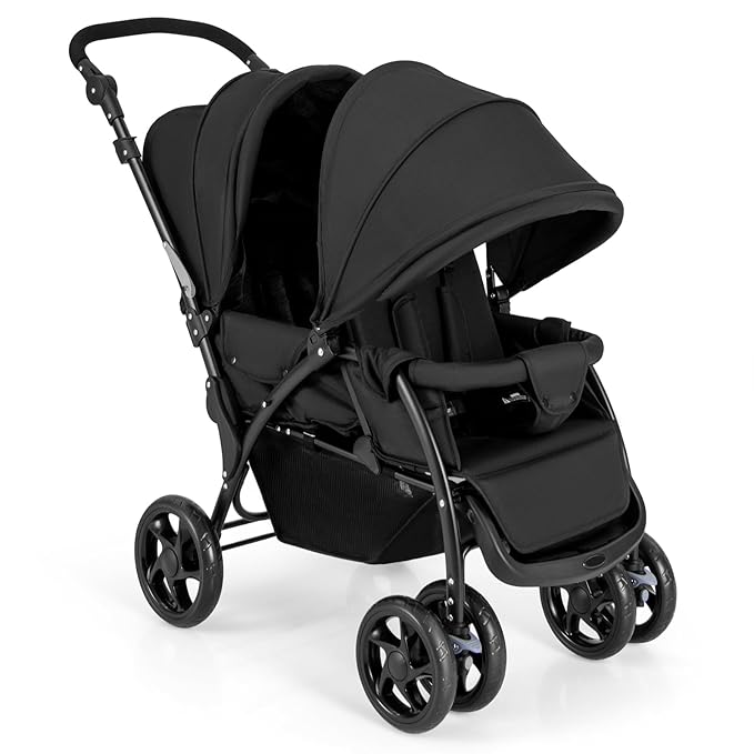 HONEY JOY Double Stroller, Foldable Lightweight Infant Twin by HONEYJOY