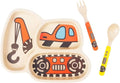Kid Plate Set Bamboo Toddler Plates Dinnerware Dinner Dish Set Baby Feeding by nohlerlife