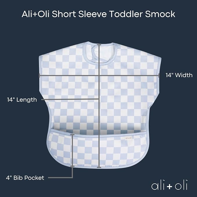 Ali+Oli Smock Bibs for Babies, BPA-Free Oeko-Tex Certified, Waterproof Baby - Image 3