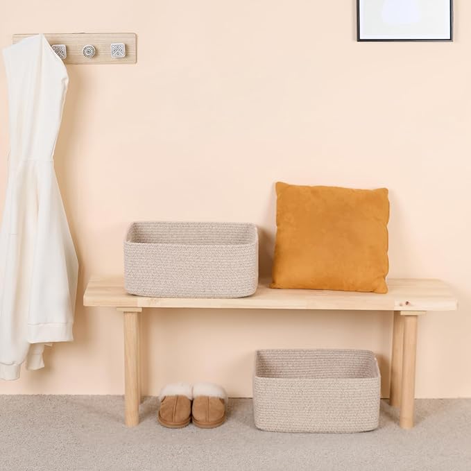 Large Storage Baskets for Organizing, Closet Shelf Baskets for Clothes Blanket - Image 6