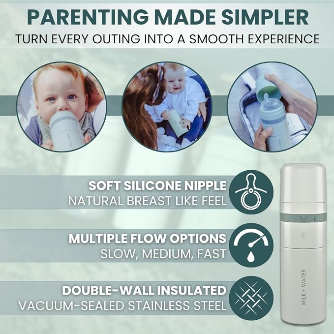 MILK & WATER All in One Baby Bottle & Baby Formula Dispenser On The Go - Image 9