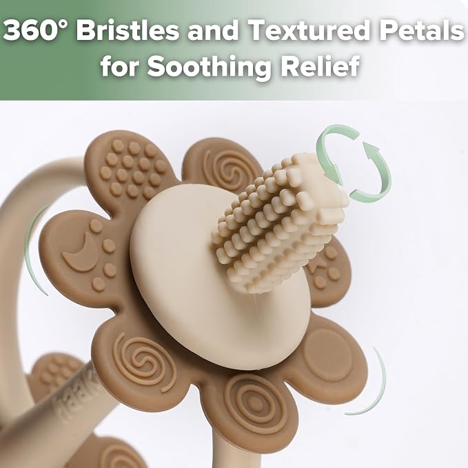 haakaa Silicone Baby Teether Toys, Nipple-Shaped End - Image 3