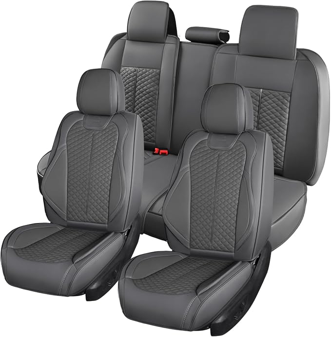 Doogo Car Seat Covers Full Set, Leather Seat Covers 5 Seats, Automotive Seat by Doogo