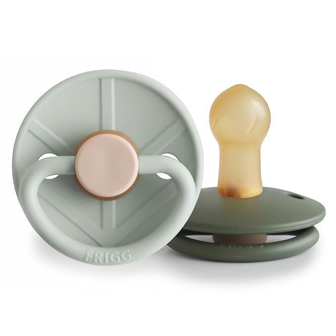 FRIGG Little Viking Natural Rubber Baby Pacifier 2-Pack | Made in Denmark | by mushie
