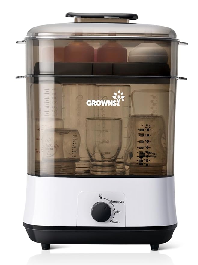 GROWNSY Adjustable 3 IN 1 Large Bottle Sterilizer and Dryer, Electric Steam by GROWNSY